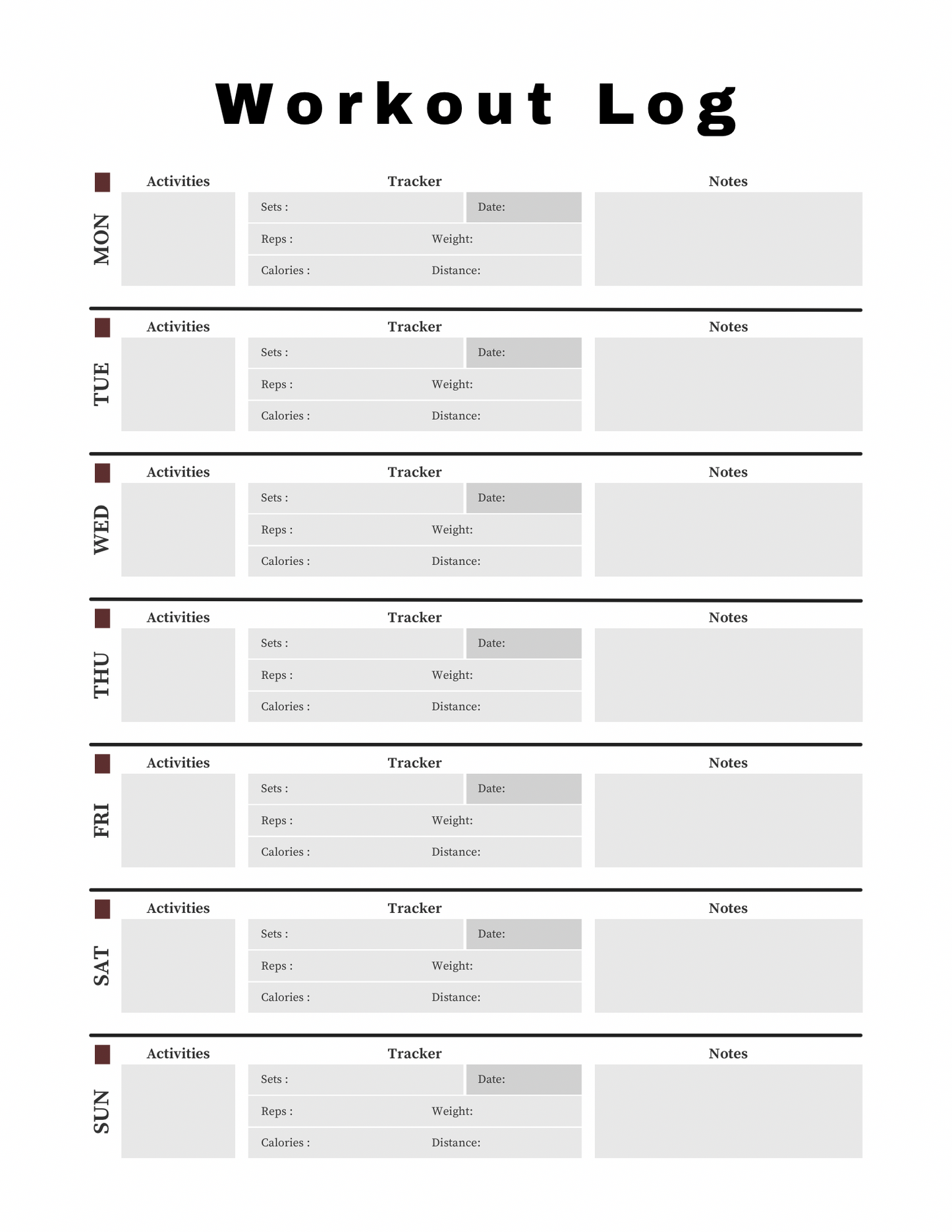 Weight Loss Planner