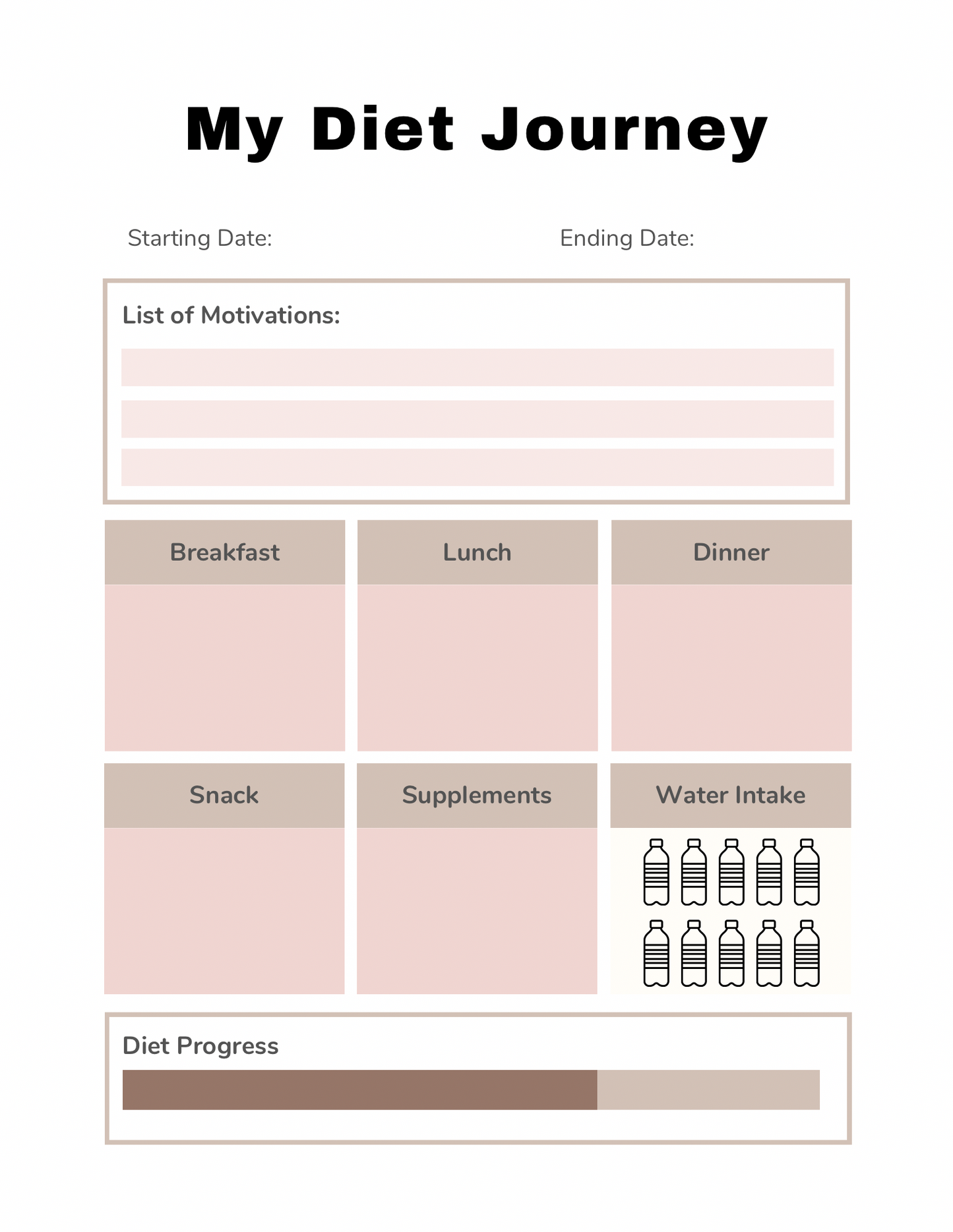 Weight Loss Planner