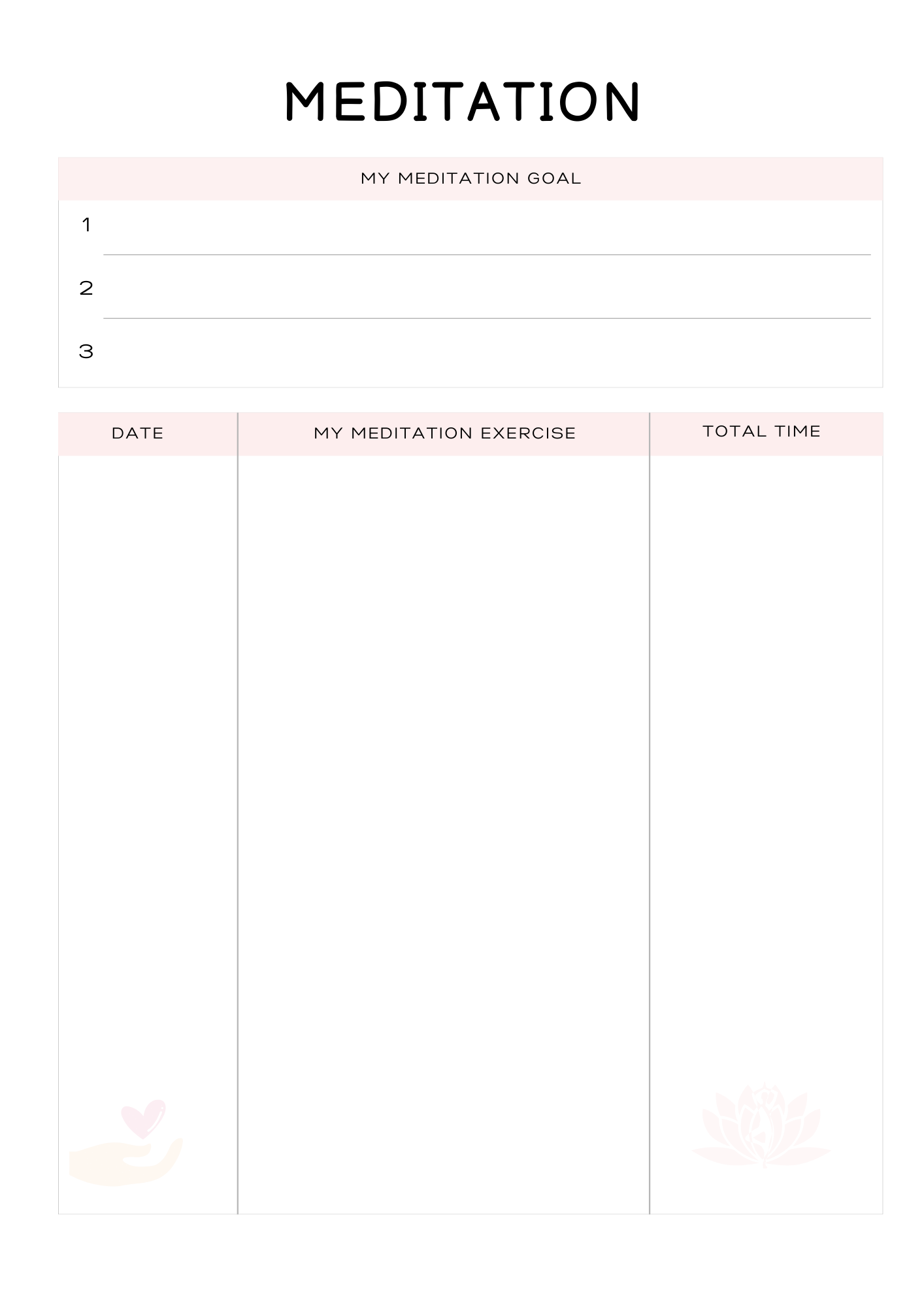 Self Care Planner