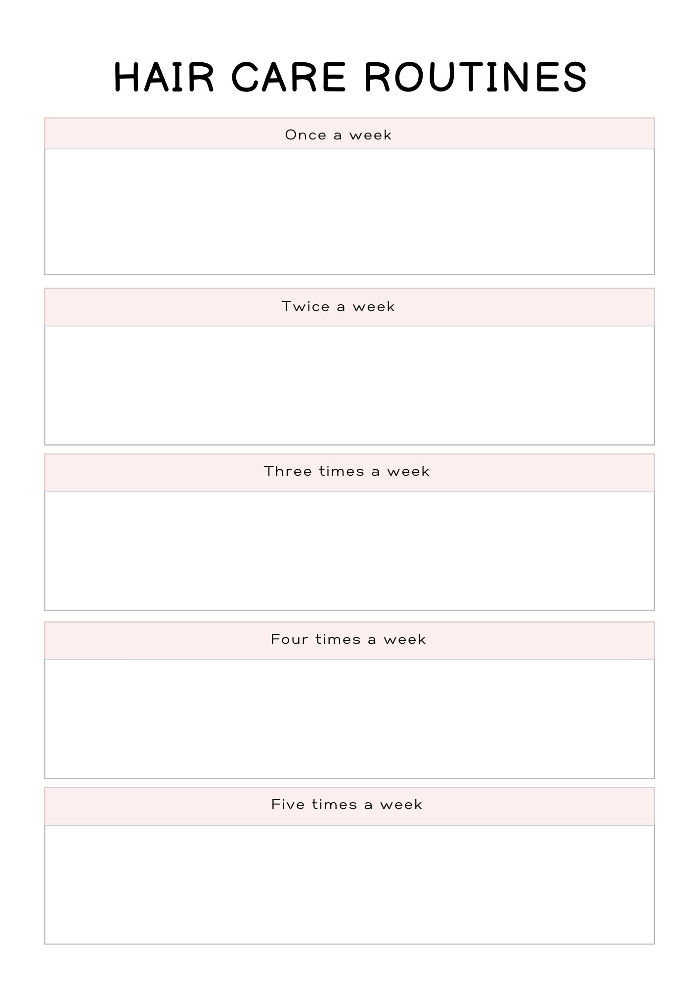 Self Care Planner