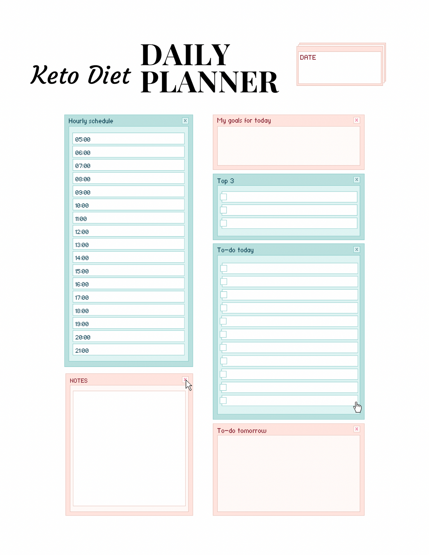 Keto Diet Planner