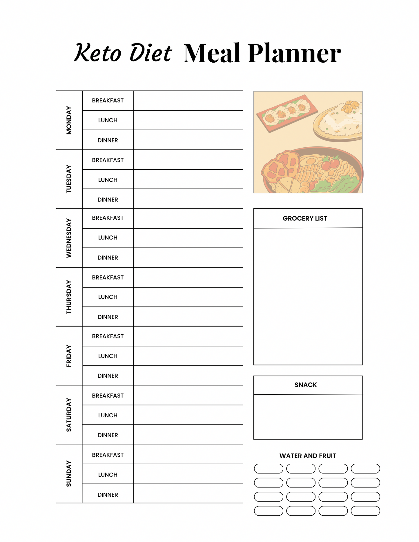 Keto Diet Planner