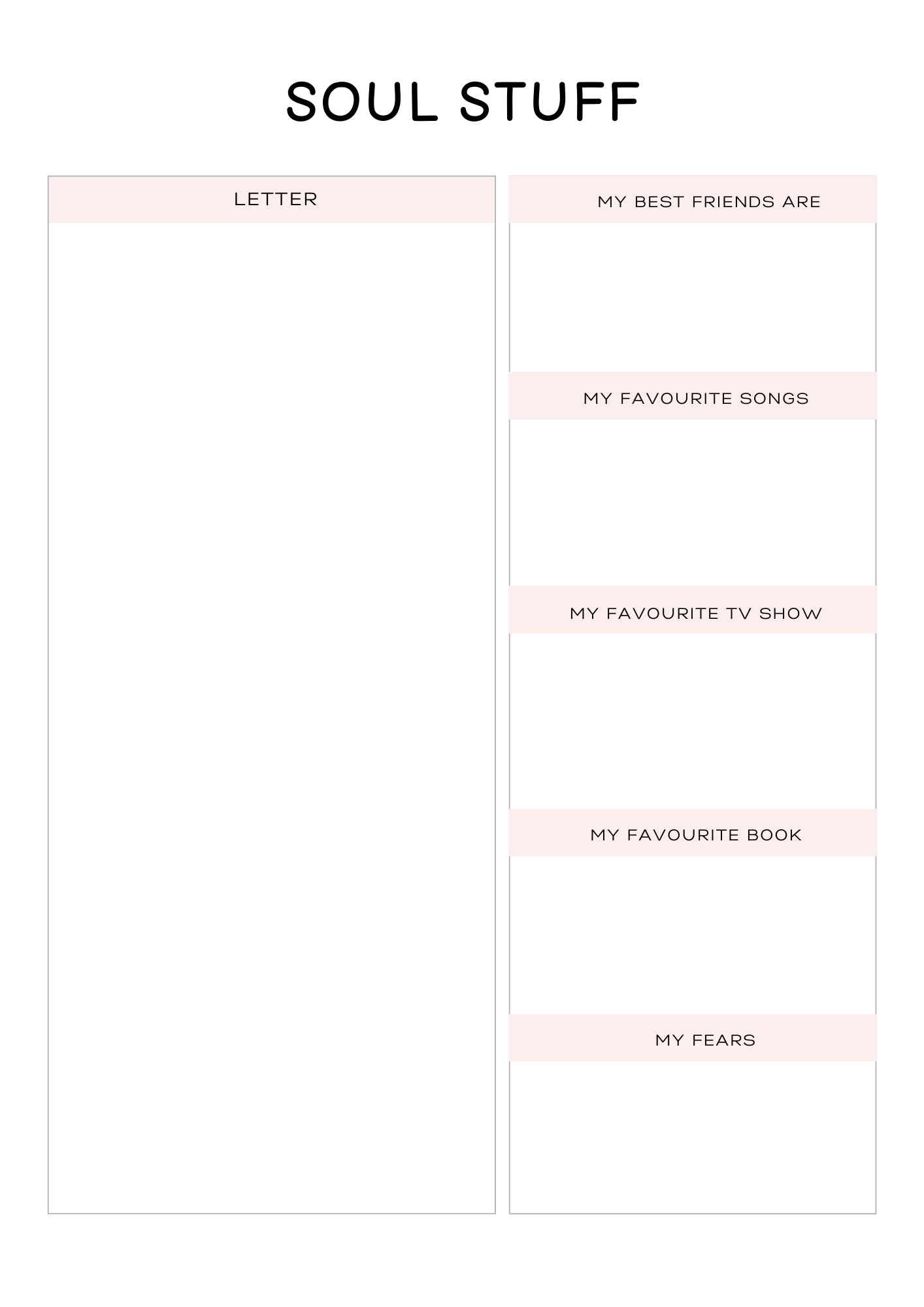 Self Care Planner