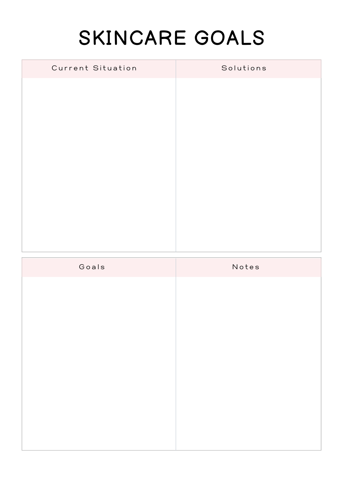 Self Care Planner