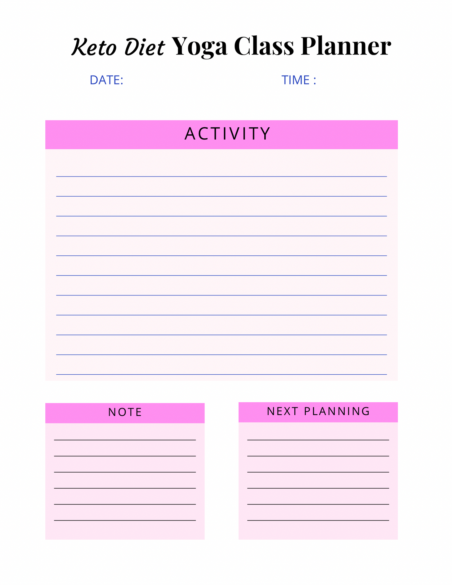 Keto Diet Planner