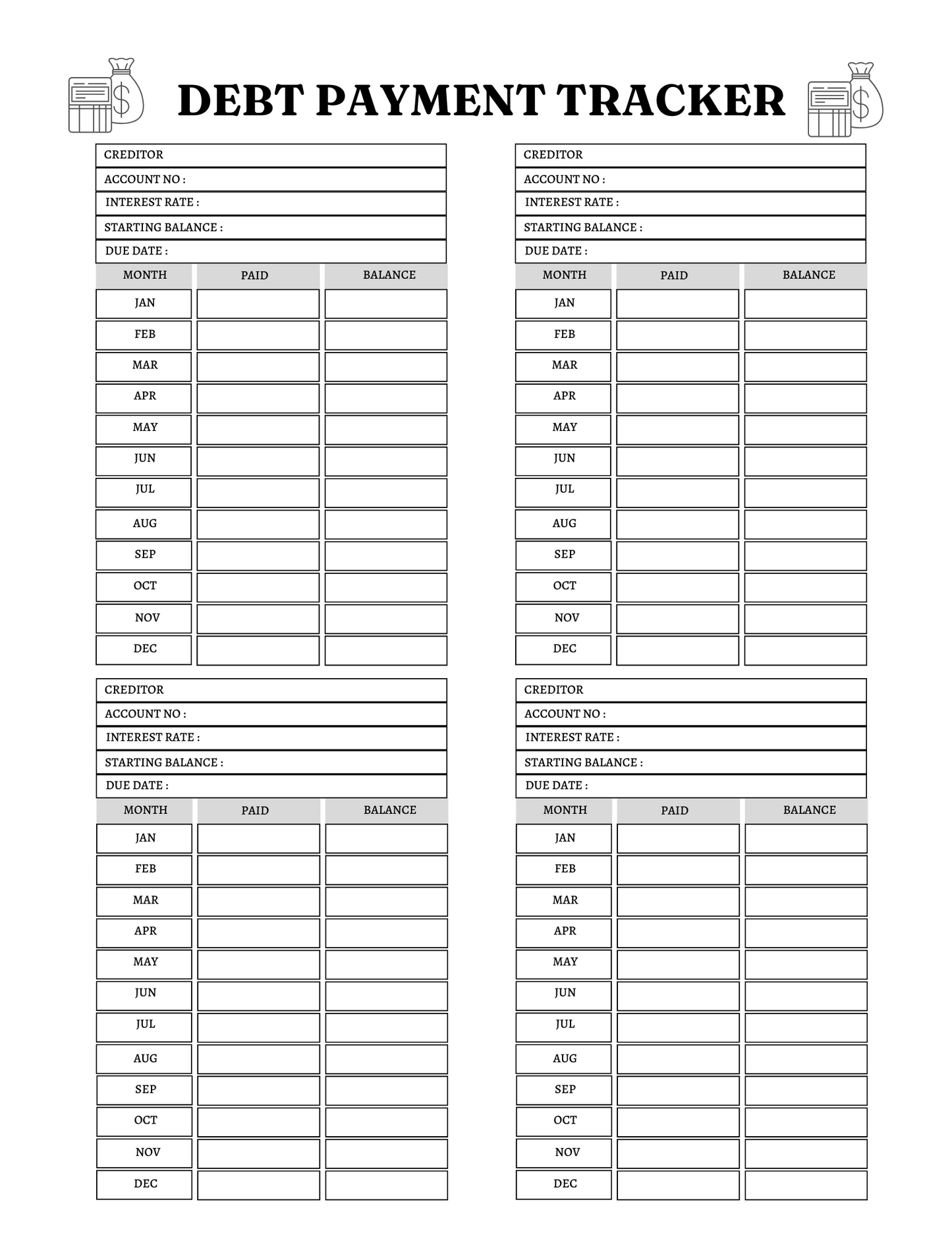 Budget Tracker Planner